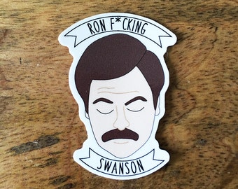Ron Swanson Sticker - Parks and Recreation Vinyl Stickers