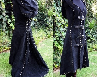 Leather Tunic Vest Frock Coat- Made to Measure, Men and Women
