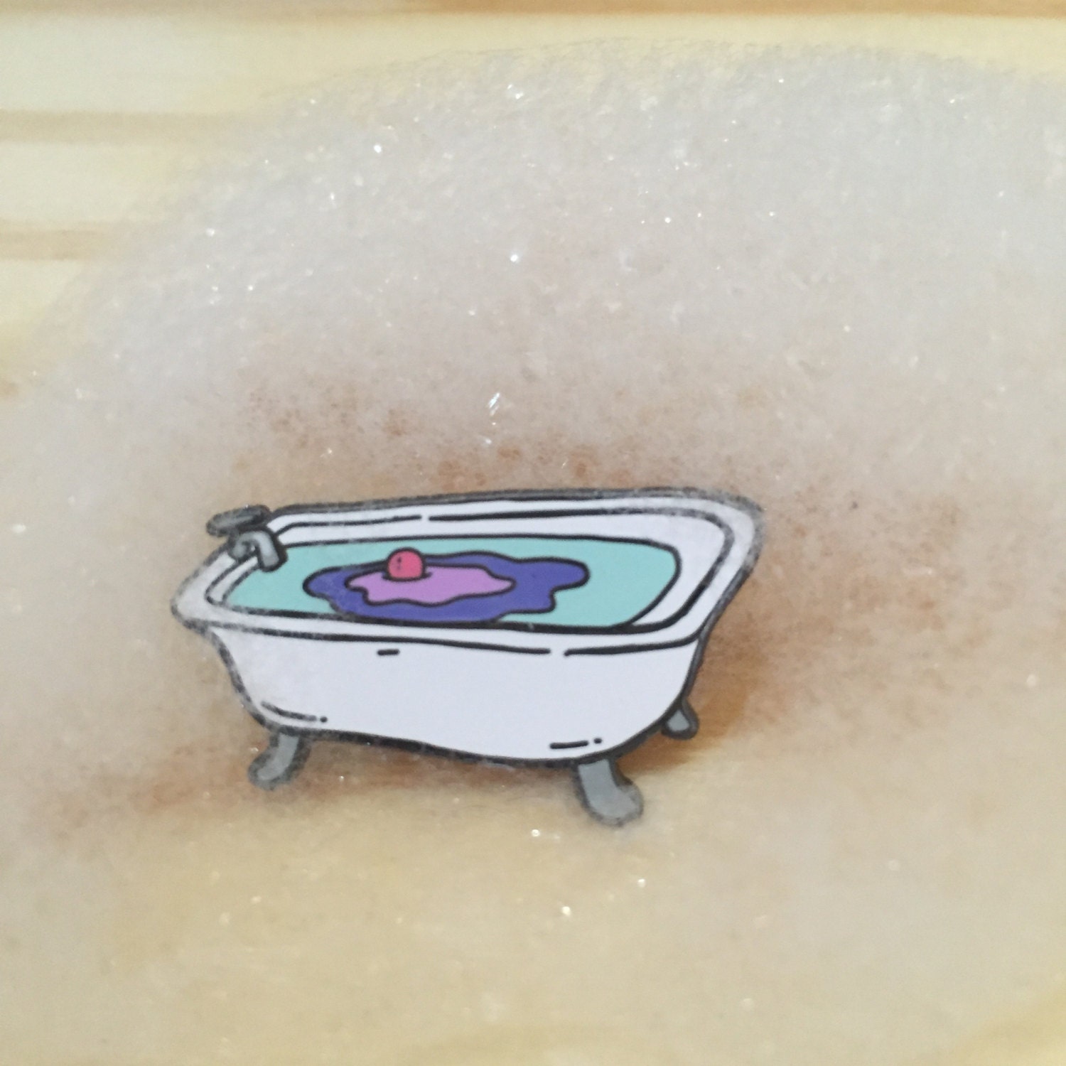 Enamel Bath Tub enamel pin bath tub with melting bath bomb by lastcraft Enamel Bath Tub enamel pin bath tub with melting bath bomb by lastcraft