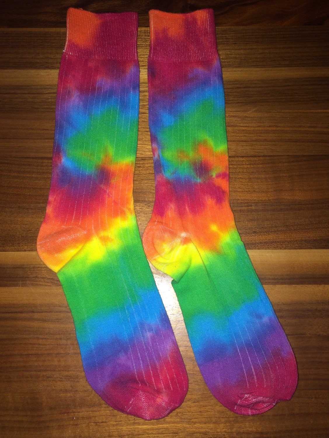 Tie Dye Mens Dress Socks Rainbow Spiral Hippie 5863