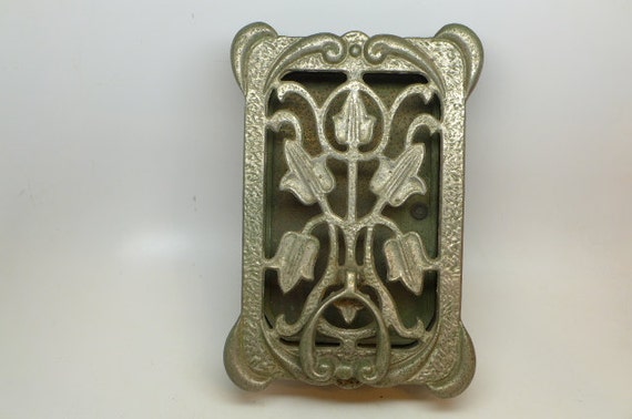 Vintage Art Nouveau Door Grill with Peephole and Door Knocker - Vintage Art Nouveau Door Grill with Peephole and Door Knocker - Vintage  Peephole - Vintage Door