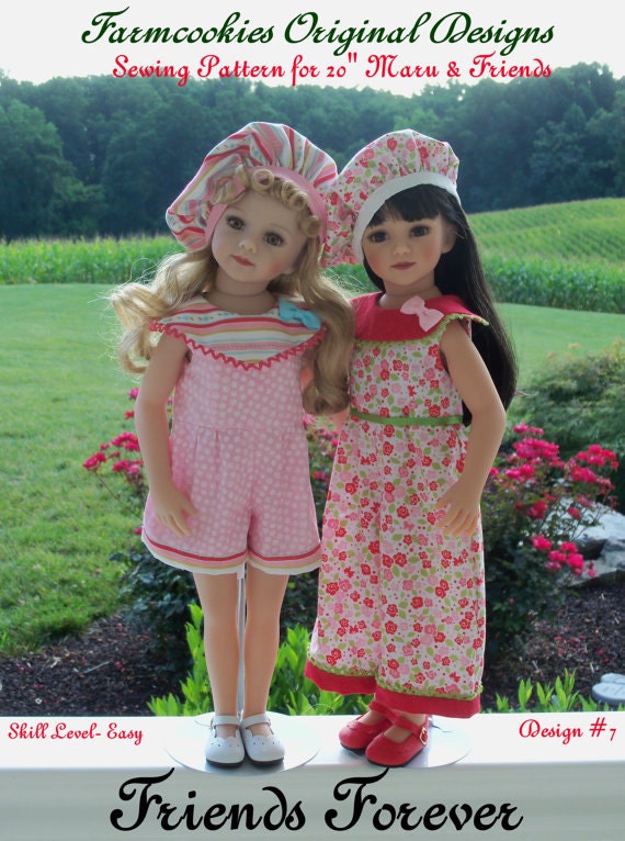 PRINTED Sewing Pattern: FRIENDS FOREVER for 20" Maru & Friends
