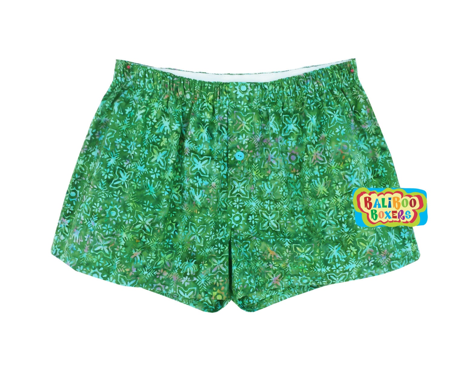 Womens Sleep Shorts Green Cotton Sleepshorts Gift Boxers