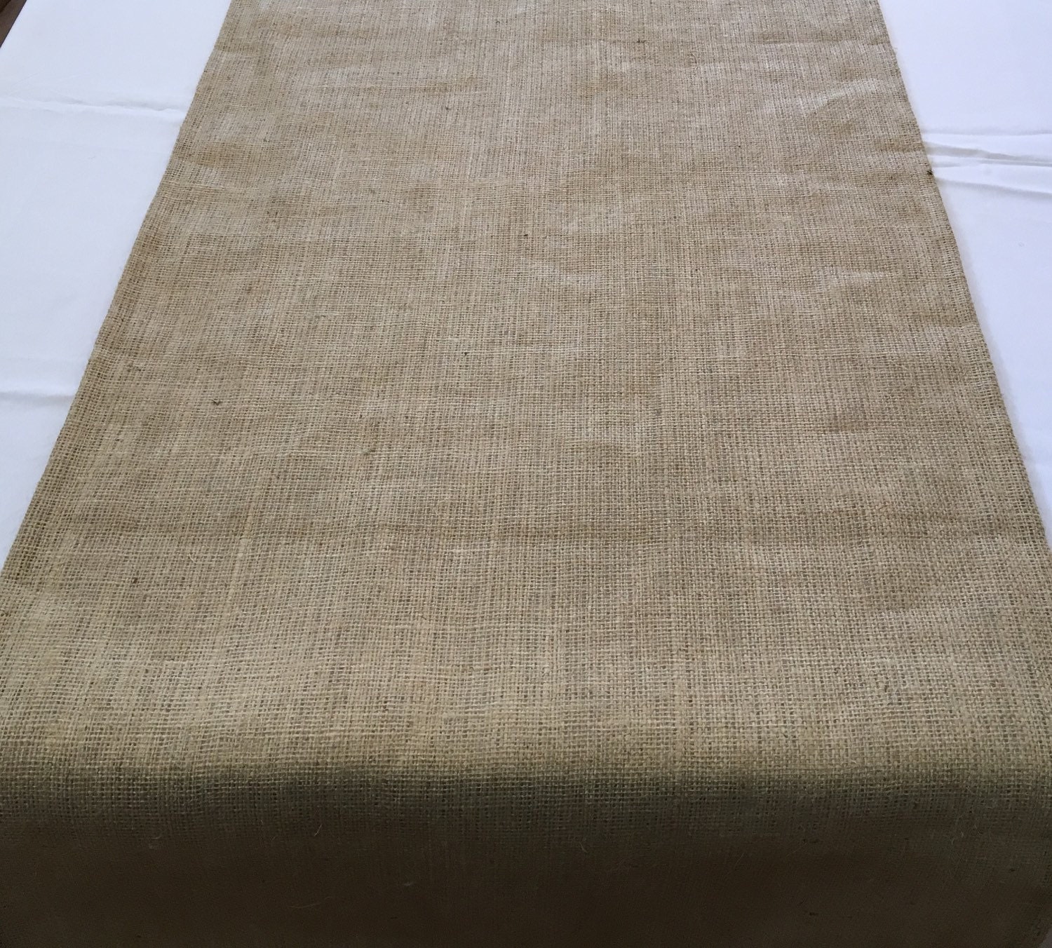 Burlap Table Runner Extra Wide Runner Wedding by LolaRoseDesigns