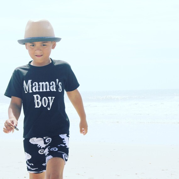 Mama's Boy Tshirt top New Design Monochrome Trendy Kids