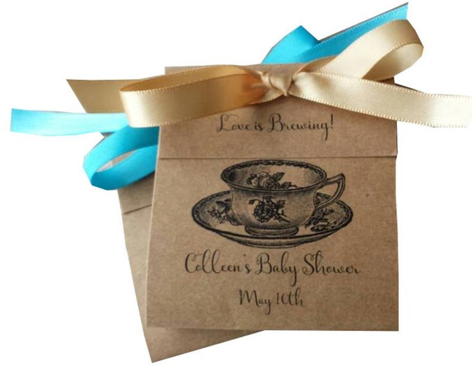 Vintage Design Victorian Rustic Shabby Chic Girly Bridal Shower Tea Bag Favors Luncheon Tea Bridal Party Favors Rehearsal Dinner