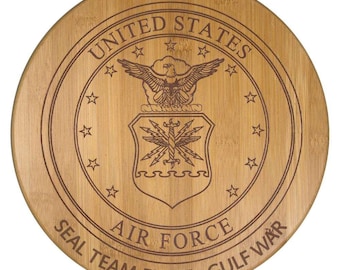 Custom Bamboo Air Force Cutting Board - Bamboo Cutting Board - Wedding Gift, Couples Gift, Anniversary Gift, Veterans Gift, Air Force Gifts