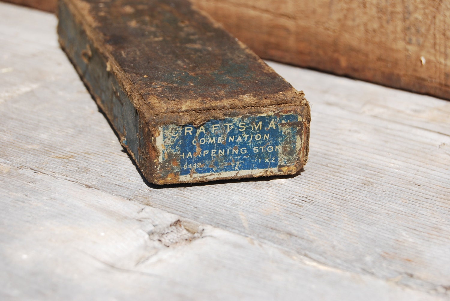 Vintage Craftsman Sharpening Stone, Solid Stone Knife Sharpener from