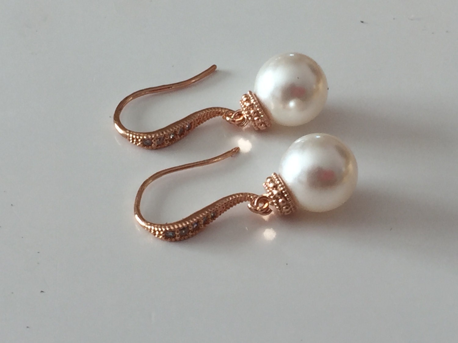 4 or more discounted for weddings pearl earrings, wedding jewelry, dangle earrings, bridesmaid jewelry,  Ivory pearl earrings
