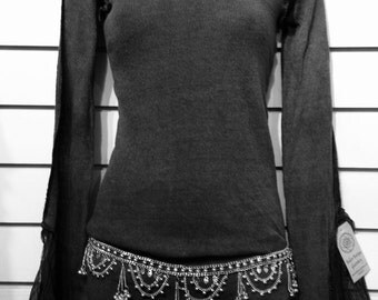 Charcoal Black Long Sleeve Top