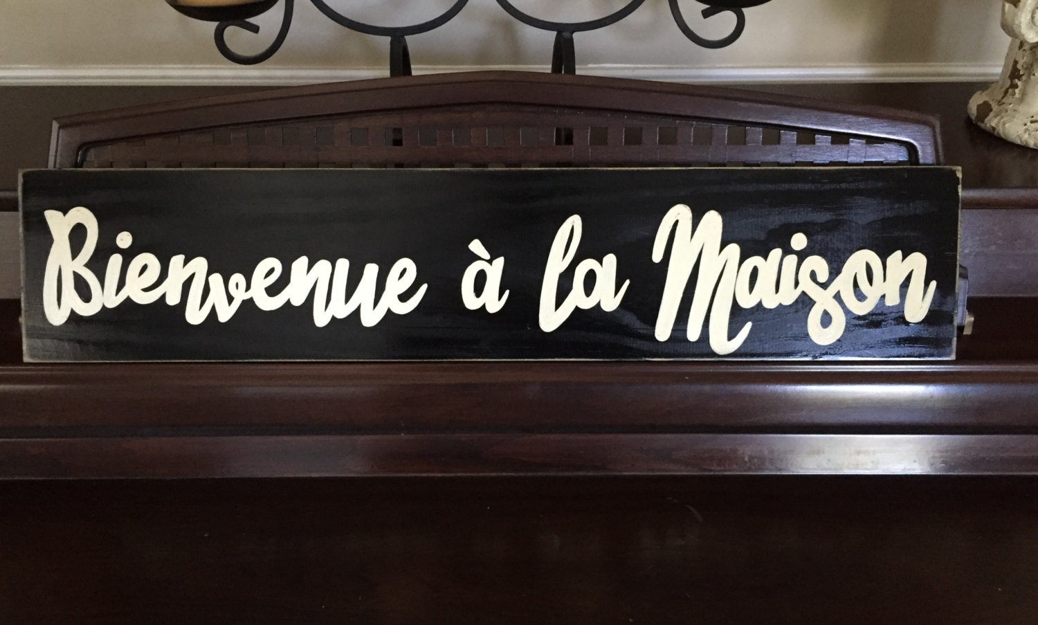 Bienvenue A La Maison French Country Decor Sign Plaque Welcome