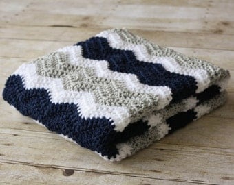 Crochet Baby Blanket, Chevron Baby Blanket, Soft Baby Blanket, Boy Baby Blanket, Girl Baby Blanket, Crib Blanket, Car Seat Blanket
