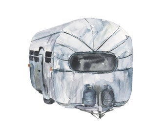 airstream trailer art print // wall art // archival giclee print
