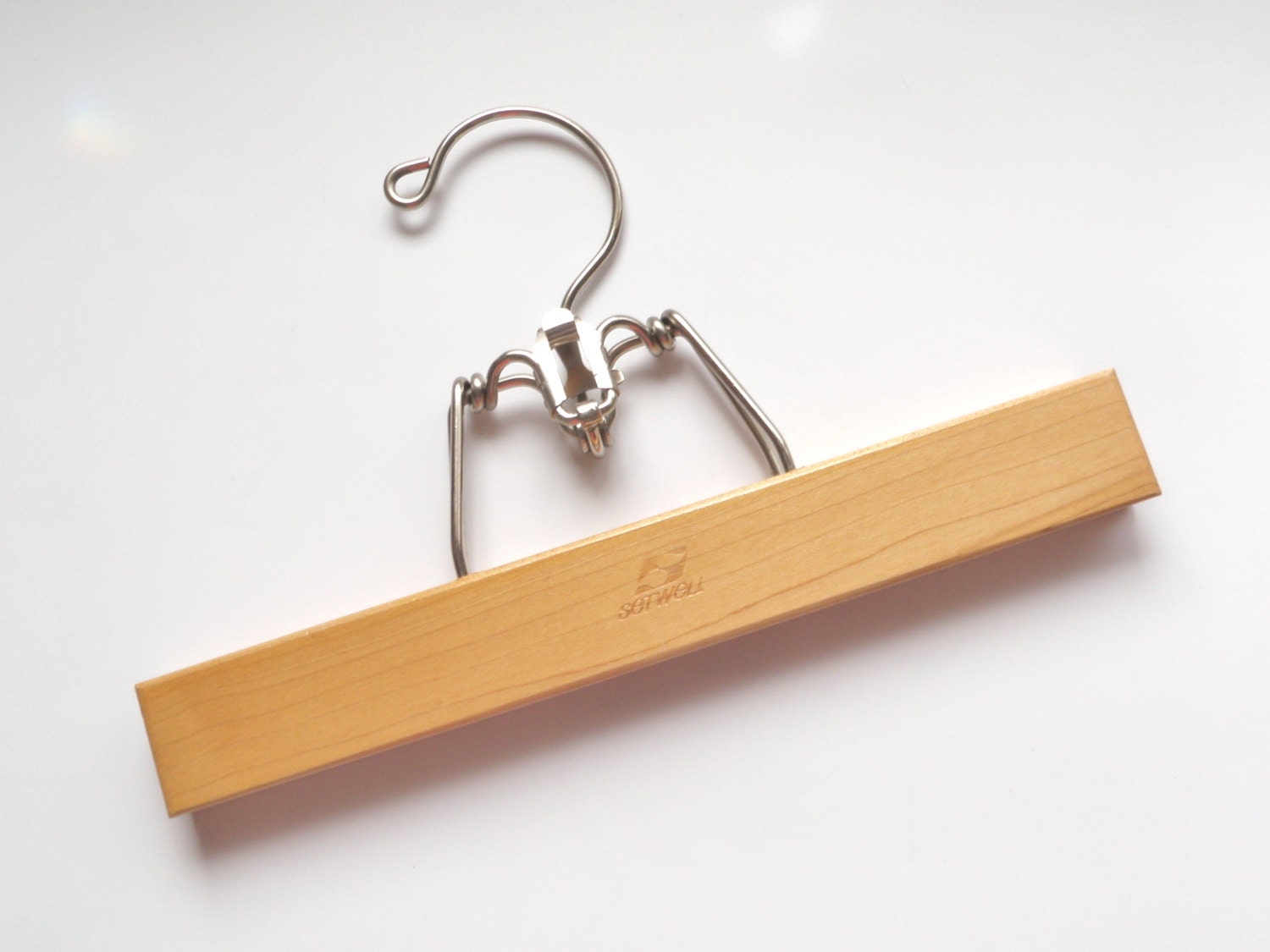 Vintage Wooden Hanger Setwell Pants Skirt Clip Clamp Style