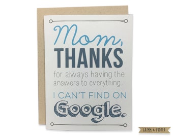 Mom Birthday Card, Funny Mother's Day Card, Happy Birthday, Funny Birthday Card for Mom