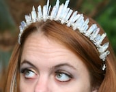 Kyanite Kaia Crown, kyanite crystal crown, angel aura crown, quartz crown, mermaid crown, raw crystal crown, crystal headpiece, quartz tiara