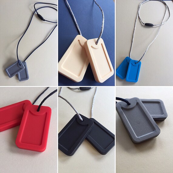 silicone chewbead dog tags by BLESSEDthriver on Etsy