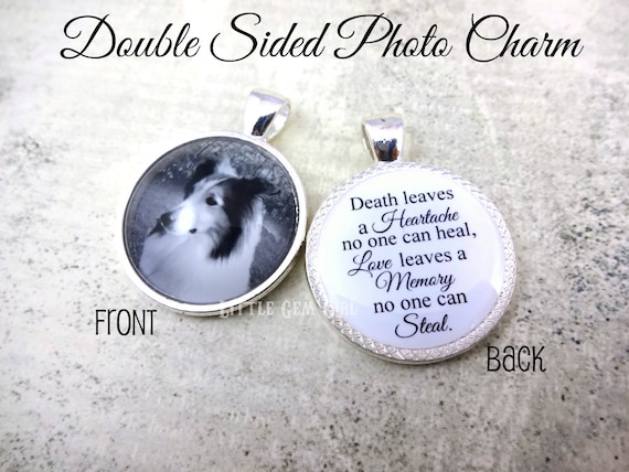 Personalized Pet Memorial Jewelry Loss of Pet Double Sided