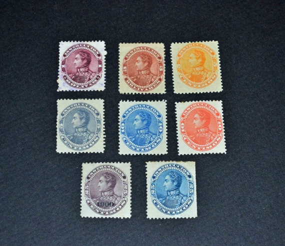 Very RARE 8 Venezuela stamps all mint hinged 1893 Catalog