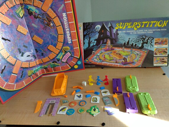 Vintage 1970 Superstition Halloween Board Game Milton Bradley