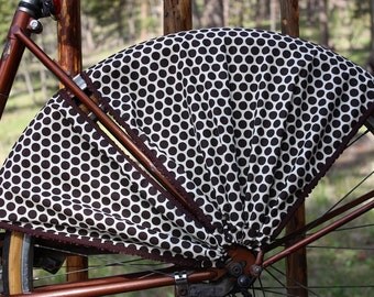 Bicycle skirt guard, 'Dot Matrix'. Bike accessories, street cycling, cruiser accessories, cycling, beach bike