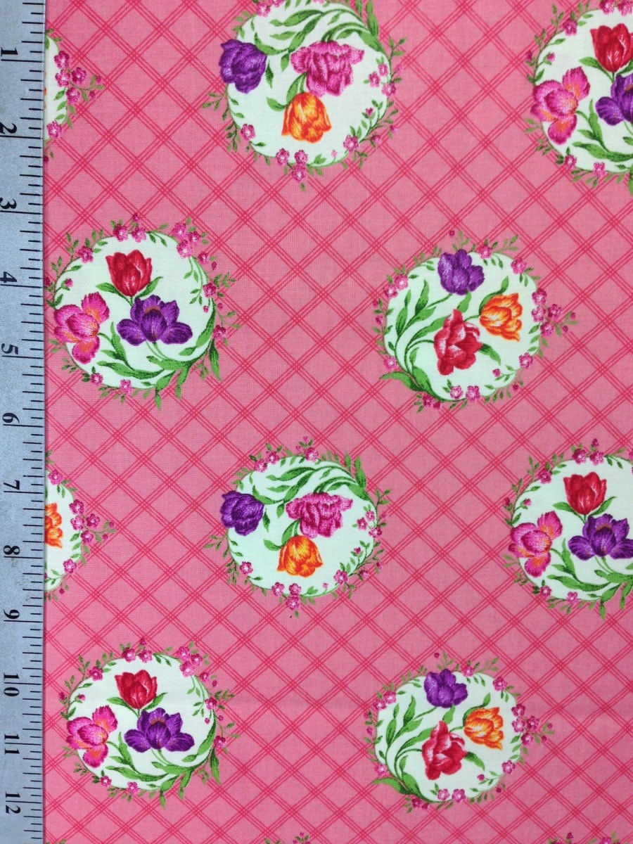  Tulip Fabric  by the yard VIP Cranston Floral Easter