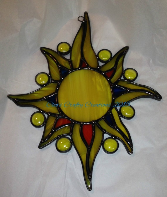 Handcrafted Stained Glass Celestial Sunburst