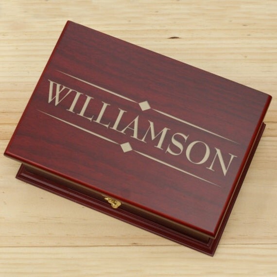 engraved rosewood tea box personalized family name tea box engraved rosewood tea box personalized family name tea box