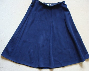 ITALIAN KNIT SKIRT vintage gino paoli navy blue pull-on S