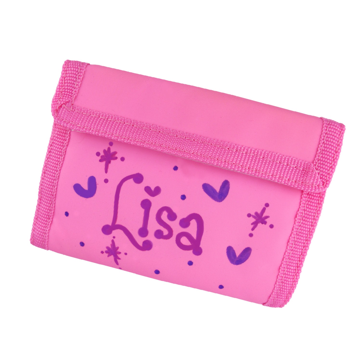 Personalized Childs Wallet Girls Wallet Pink Custom Tri fold