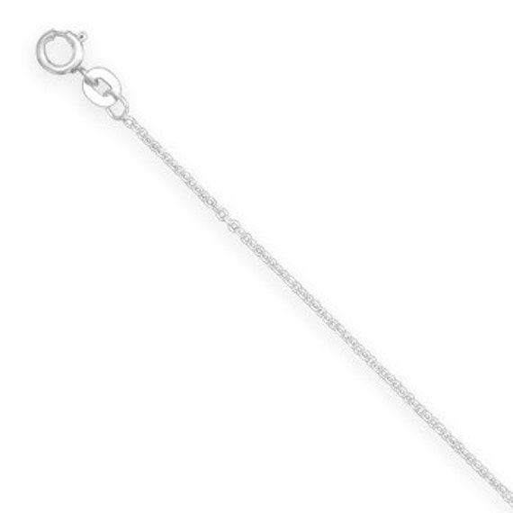 14 inch 925 Sterling Silver FLAT CABLE Chain Necklace for