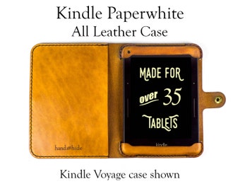 Kindle Paperwhite Case, All Leather - No Plastic - Free Inscription