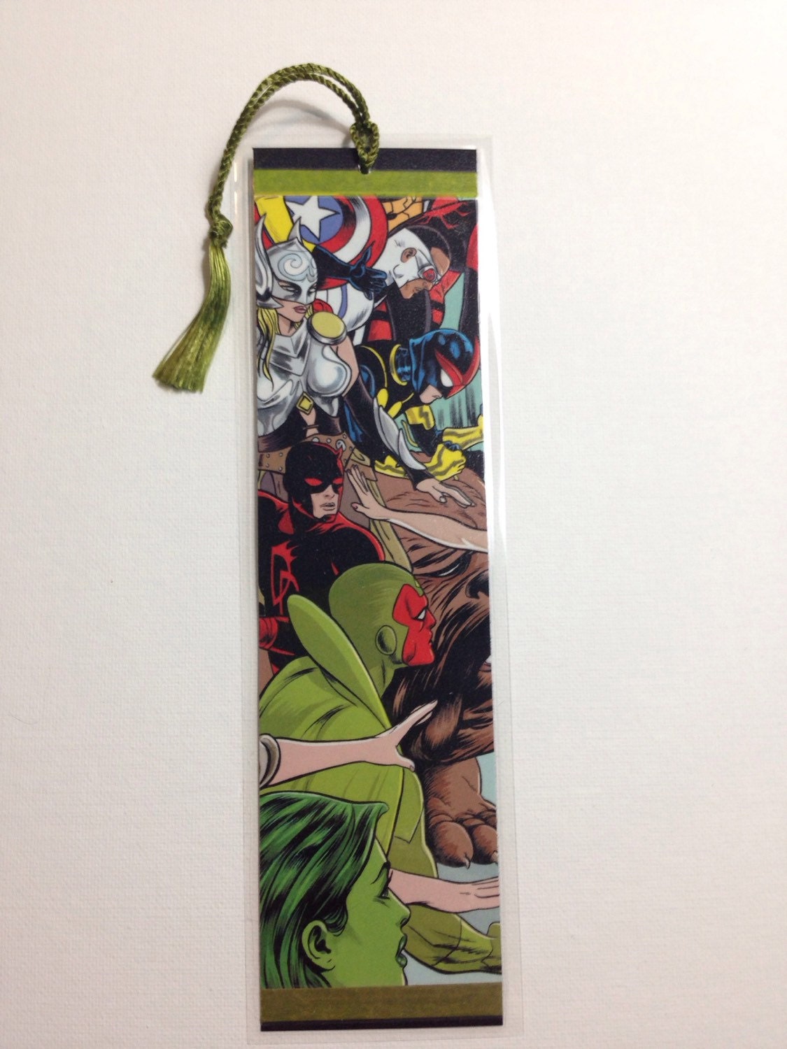 Upcycled Marvel Comic Book Bookmark