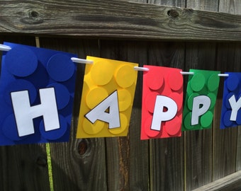 LEGO Birthday Banner