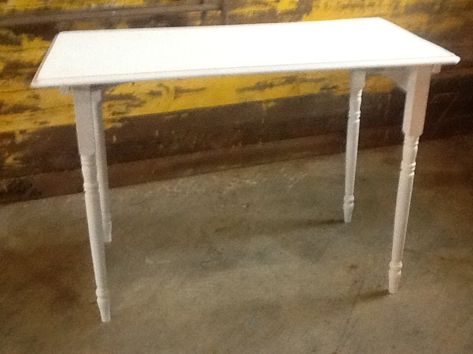 Table White Wood Vintage Folding Haute Juice