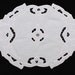 Vintage French pure cotton embroidered tray cloth doily in palest pink - free worldwide shipping!