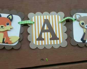 ITS A BOY Woodland baby shower banner, garland, party decoration