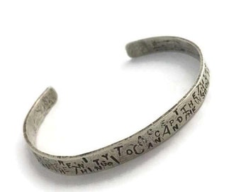 Serenity Prayer Cuff Bracelet, Sterling Silver Serenity Prayer Bracelet, AA Jewelry, Sobriety Jewelry, Sterling Silver AA Bracelet, Silver
