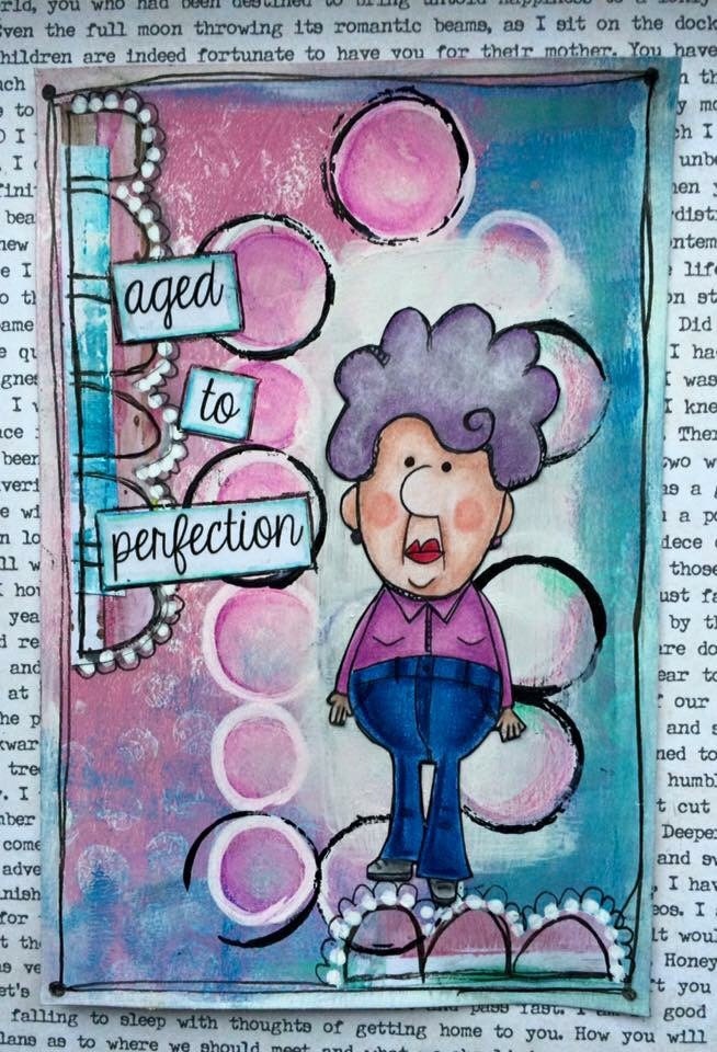 Ester Jean quirky and whimsical senior citizen woman digi