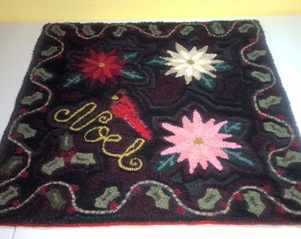 Cardinal's Noel - Rug Hooking Pattern - Wool Rug - Rug Making