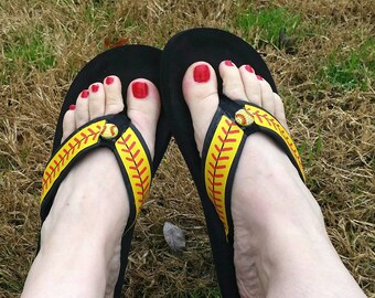 softball flip flops