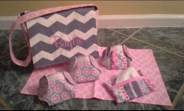 SALE Baby Doll diaper bag and diaper set