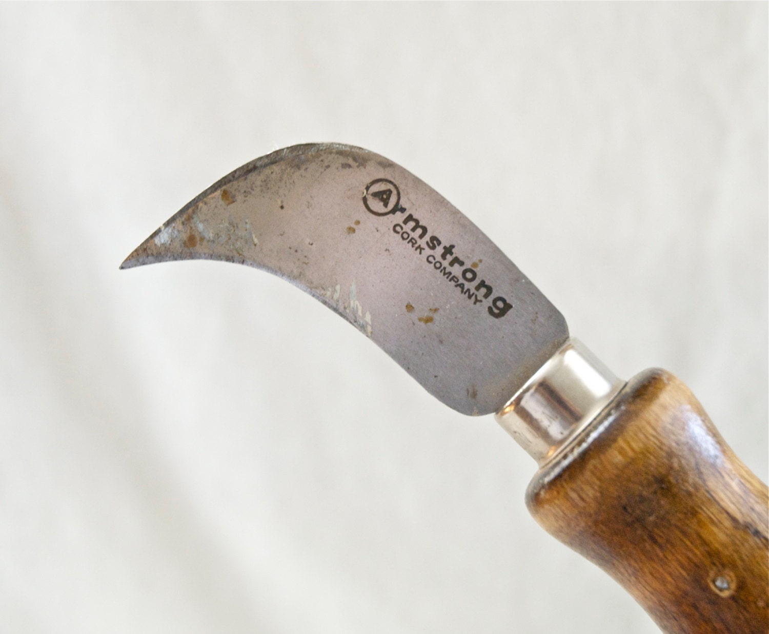 Vintage pruning knife…Armstrong Cork Company…wood handled knife. from