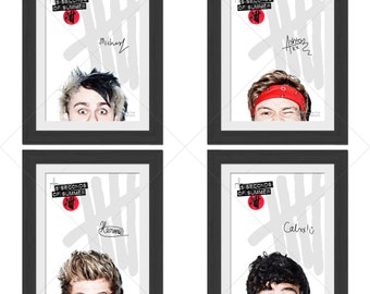 5SOS - 5 Seconds Of Summer A4, A3 Prints - Birthday, Christmas Present - COMPLETE SET - Bedroom - Pick Your Favourite Or Have Them All