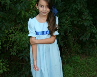 Peter Pan Wendy style 100% cotton dress for girls