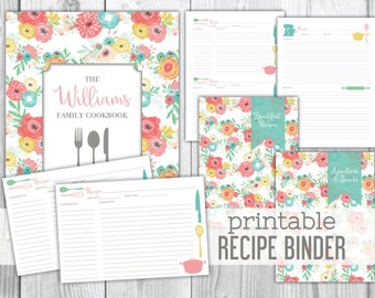 Printable Recipe Binder - Family Recipe Binder Cookbook