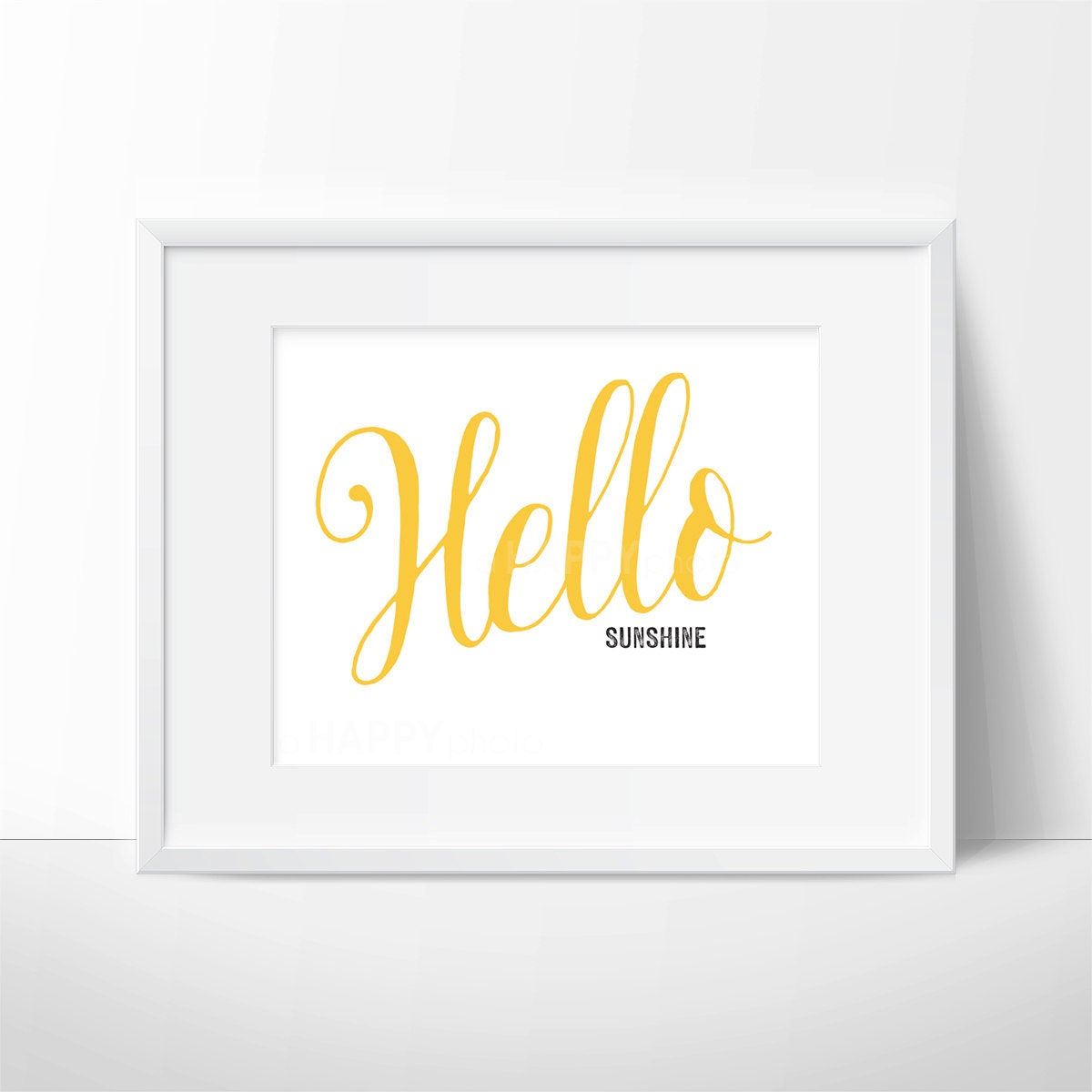 Hello Sunshine Wall Art Home Decor wall Art Nursery by ahappyphoto