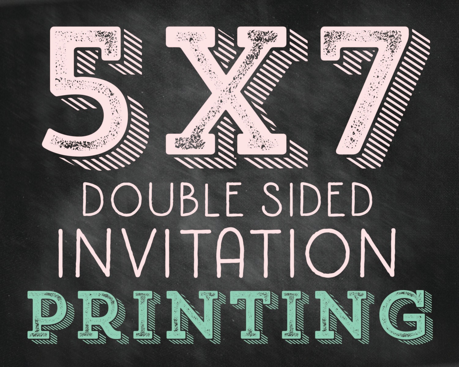 5x7 Double Sided INVITATION PRINTING Including Envelopes