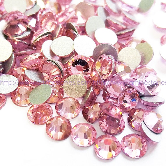 Pink Flat Back Rhinestones Light Rose VERY SPARKLY No Hotfix