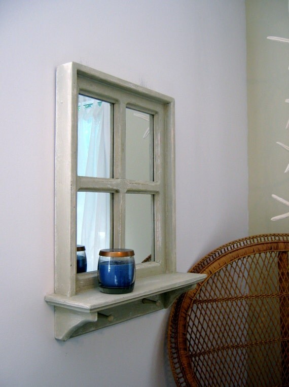 Rustic Farmhouse Mirror Faux Window Mirror In Clay Ridge